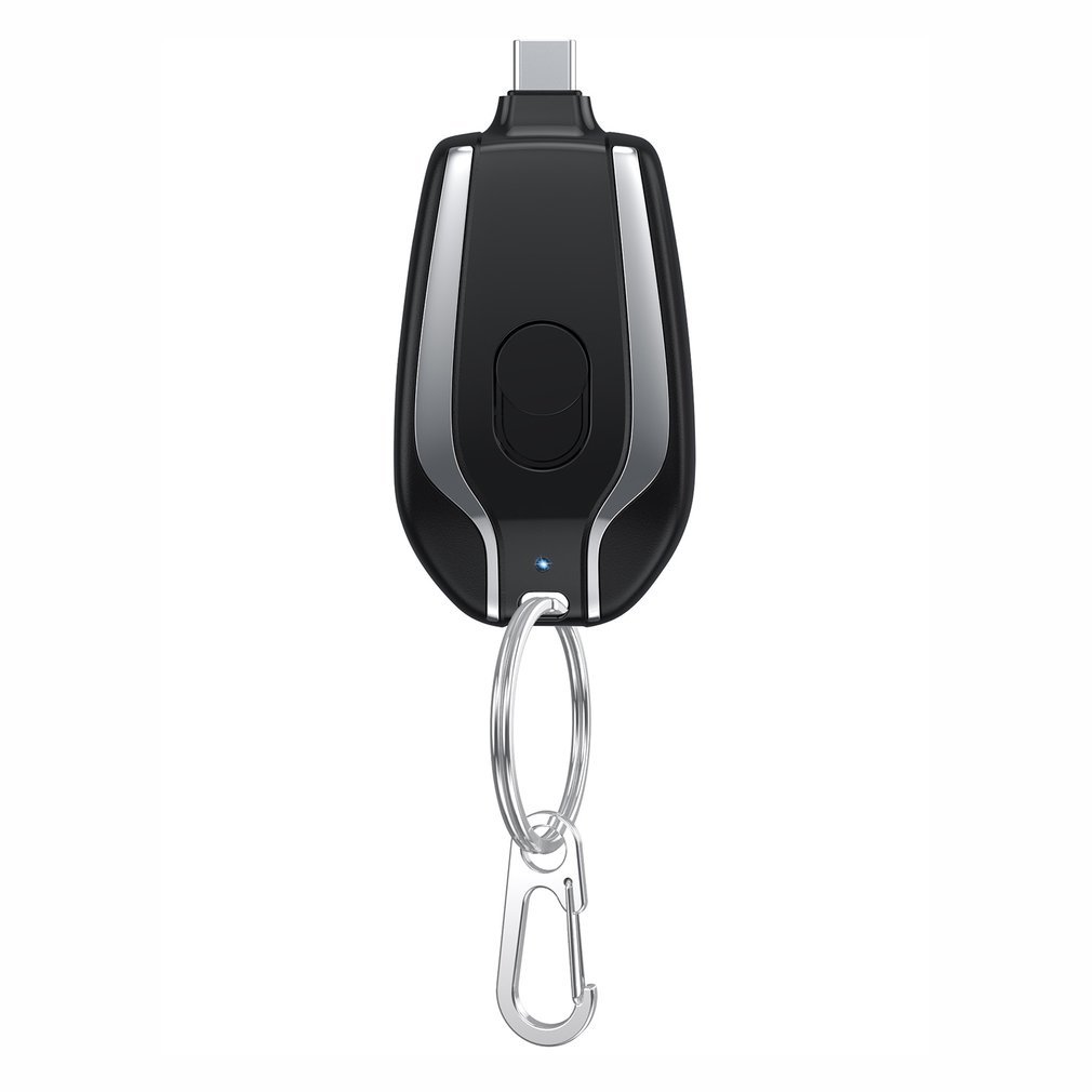 1500mAh Mini Power Emergency Pod Keychain Charger With Type-C