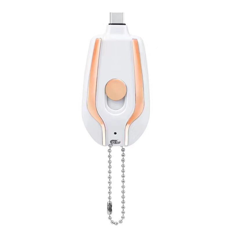 1500mAh Mini Power Emergency Pod Keychain Charger With Type-C